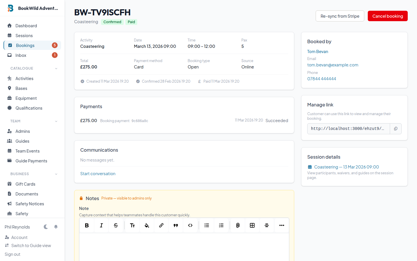BookWild payments — get paid when they book. not when they remember.
